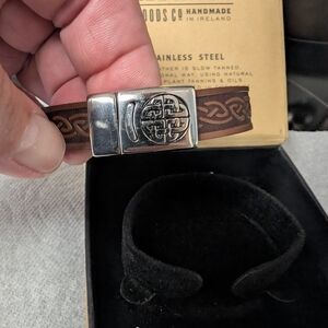 Brown Leather Celtic Knot Bracelet